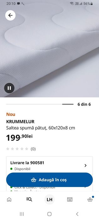 Pătuț Sundvik cu saltea inclusă