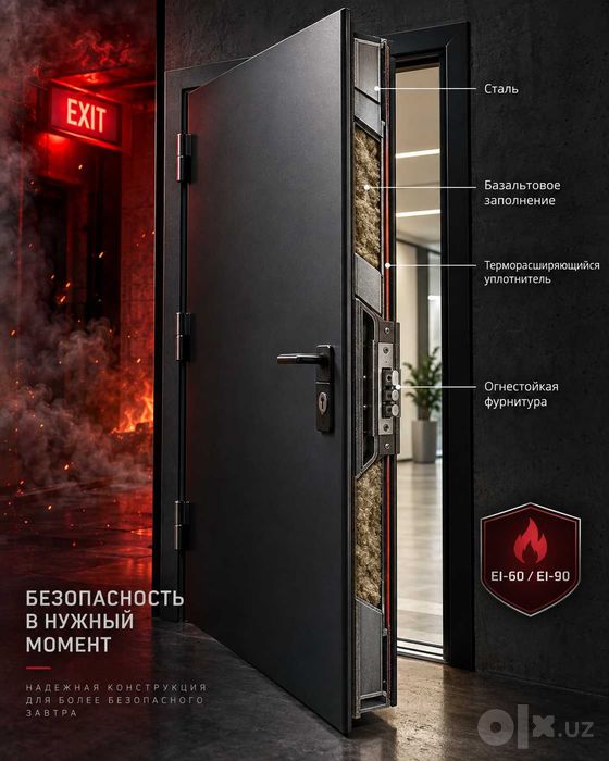 Противопожарные двери EI-30/ EI-60 / EI-90 от производителя