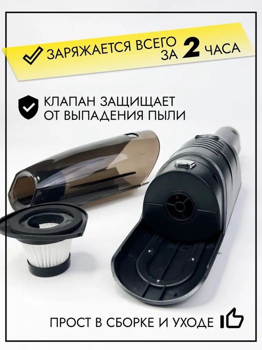 Беспроводной мини-автомобильный пылесос.