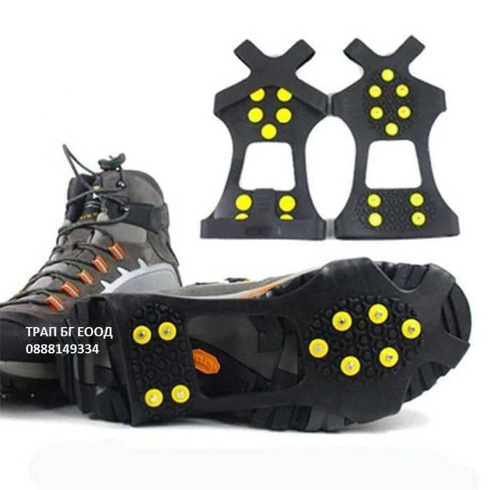 Ледоходки за сняг и лед, противоплъзгащи с метални шипове, Снегоходки