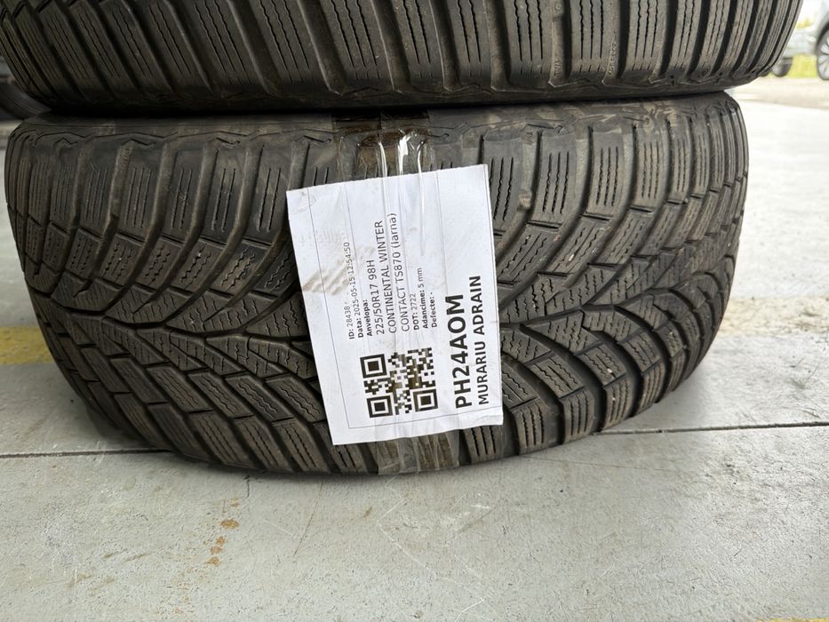 4 Anvelope Continental WinterContact TS 870 – 225/50 R17 – DOT 2022