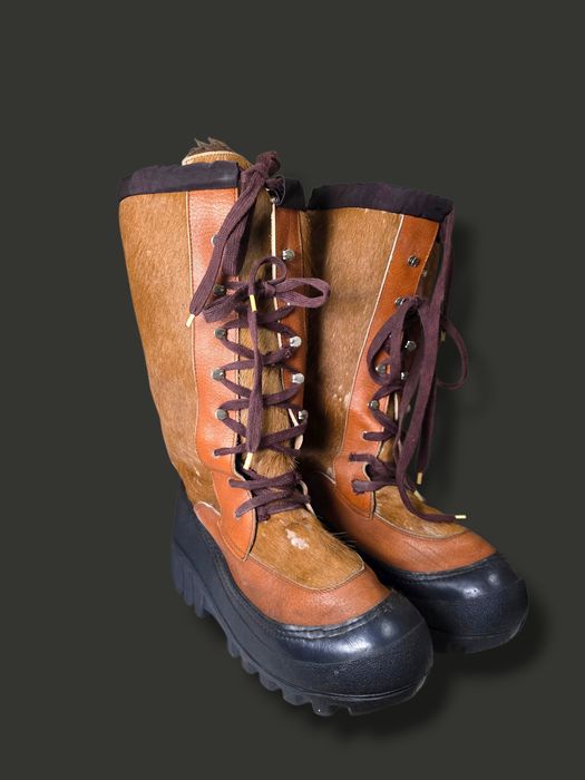 Италиански ловни ботуши от естествена кожа и косъм – Snow-Cat подметка