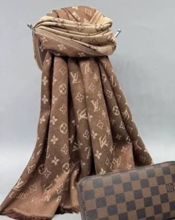 Set dama, portofel +esarfa/sal două fețe, material tip casmir