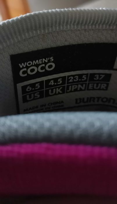 Ghete de snowboard Burton Coco Phantom roz alb, mărime 37 pentru femei