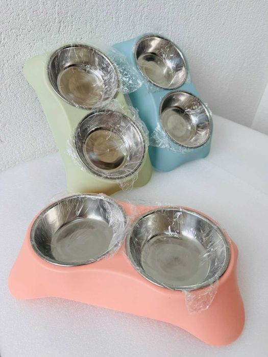 Двойни купички за храна - различни цветове