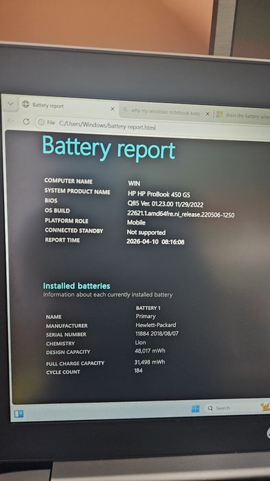 HP Probook 450 G5 - i7 8550U