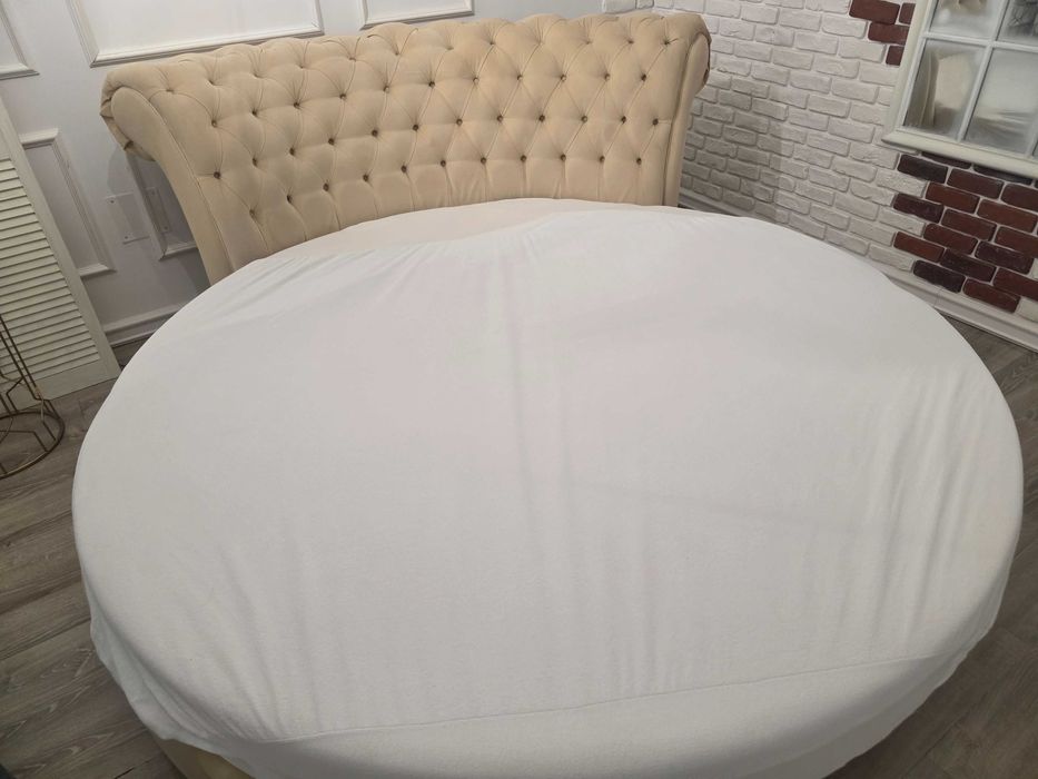 Vand Pat Rotund Chesterfield 200cm Saltea burete 200cm diametru