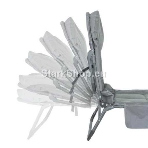 Сгъваем Шезлонг Походно Легло с Джобче Чадър 200кг Метална Конструкция