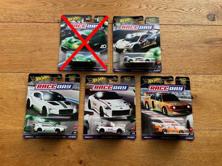 Hot Wheels Premium Car Culture: Race Day - Rexy, GT3, GT4, 320, C8.R