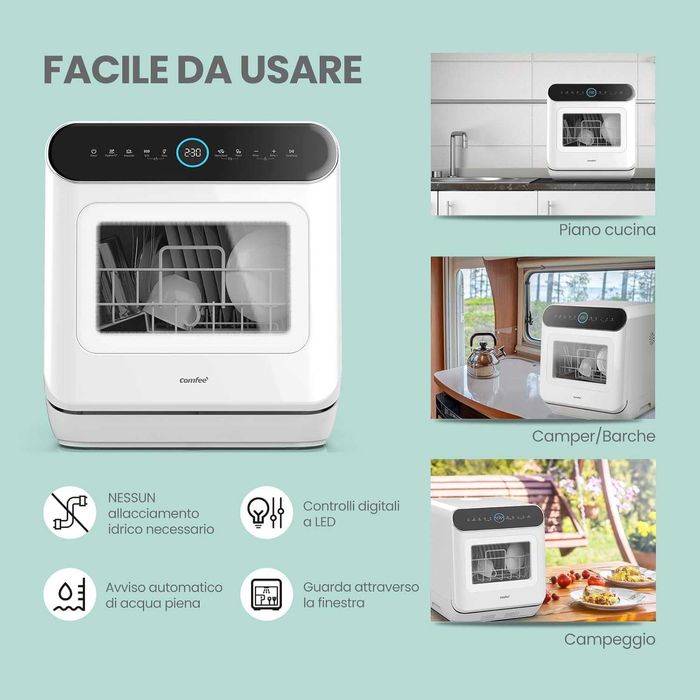 Masina de spalat vase portabila  - COMFEE Mfd42S110W-It sigilata
