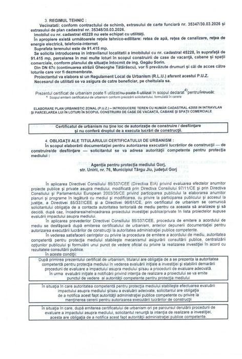 Proprietar vând parcele teren Rânca