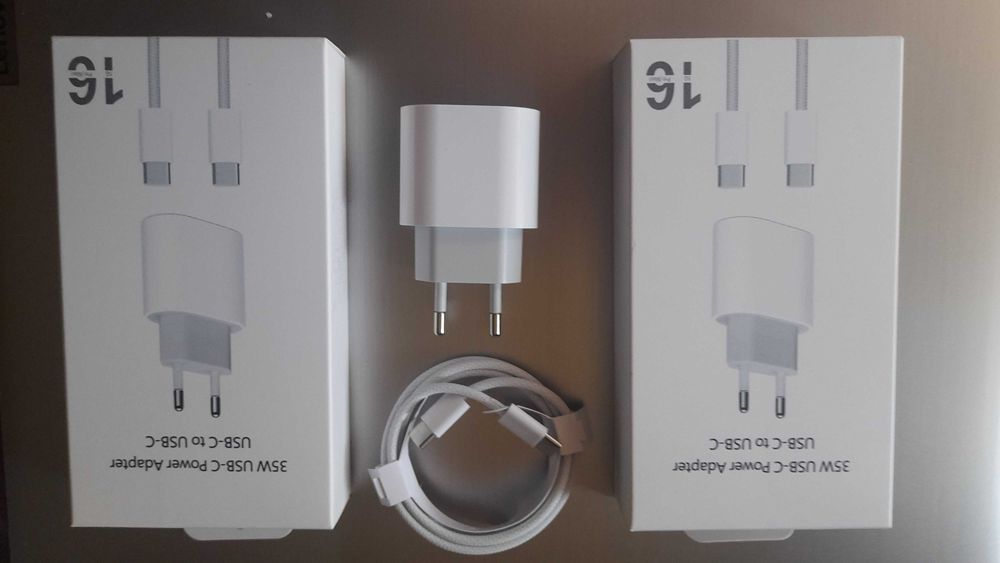 set incarcator 35w fast  iPhone 15 16 17 adaptor priza+cablu incarcare