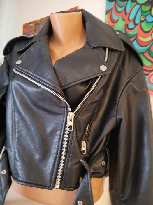 Geaca dama Zara Woman piele naturala