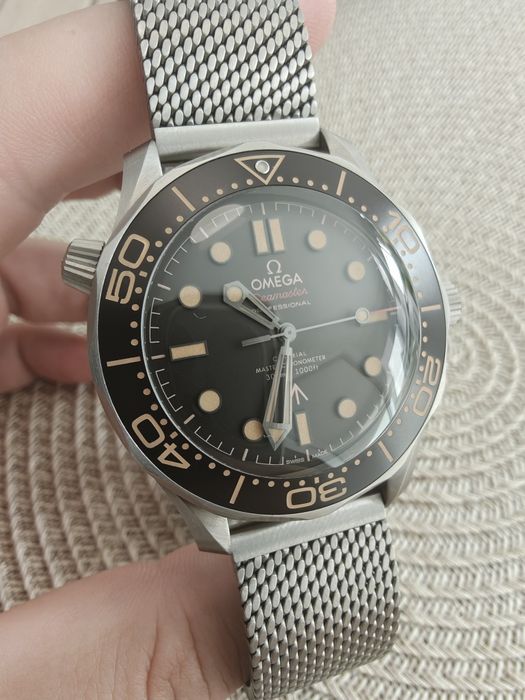 Omega Seamaster Diver 300M 007 Edition "No Time To Die" (NTTD) – Най-висок клас (Grade 2 Titanium)