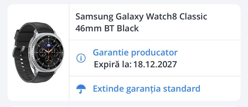 Ceas Samsung Watch8 Classic 46mm BT Black