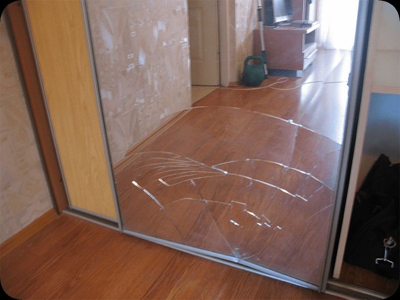 Замена зеркала, ремонт зеркала