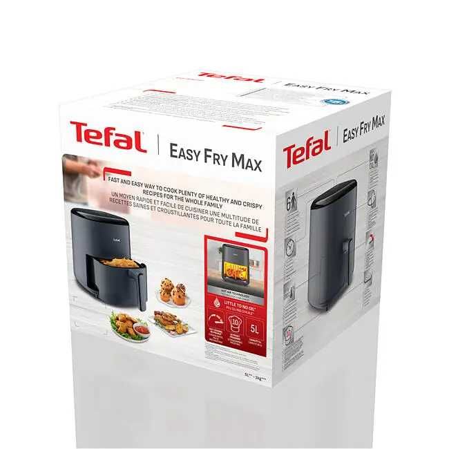 Friteuza cu aer cald TEFAL Easy Fry Max EY245B10, 1kg, 5l, 1500W, negru