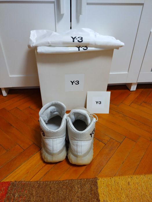 Adidasi Ghete Y3  piele Alb nr 43 1/3 Y-3 GR.1P High GW8642