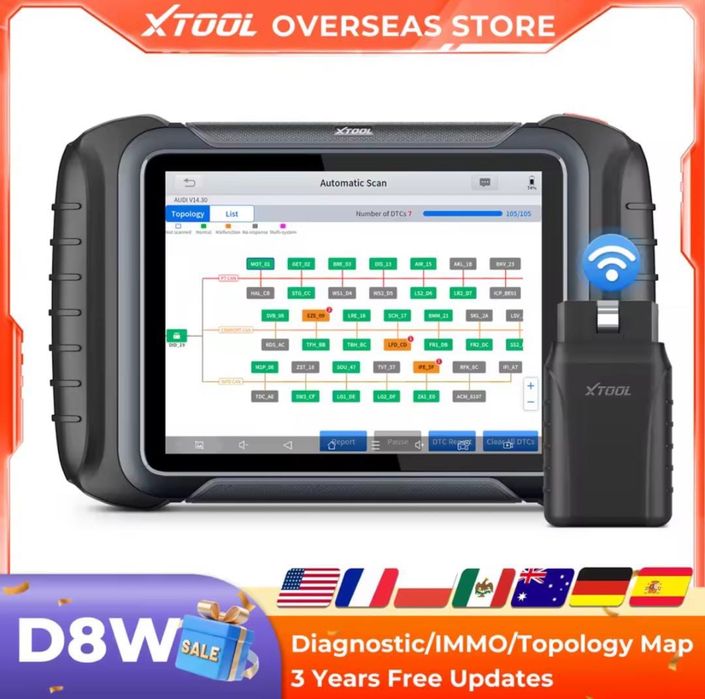 Vand tester diagnosa profesional Xtool d8w