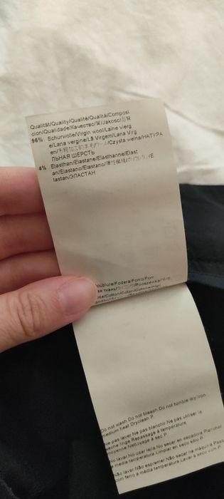 Панталон Hugo boss, вълна, черен