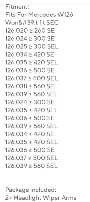 Чистачки фарове Mercedes W126,W124,W201