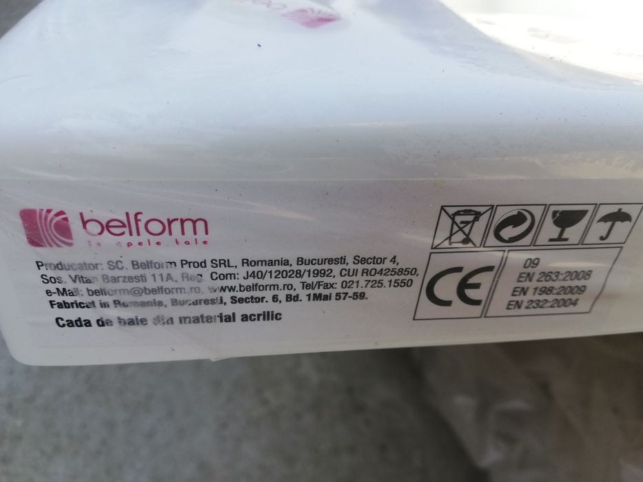 Cadă baie Belfrom ROMSTAL - NOUĂ.
