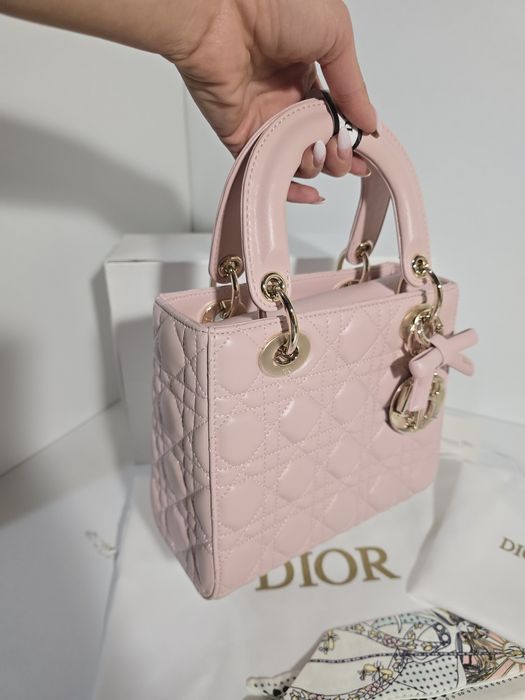Налична чанта Lady Dior Soupir Pink