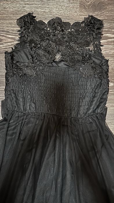 Официална черна рокля за момиче