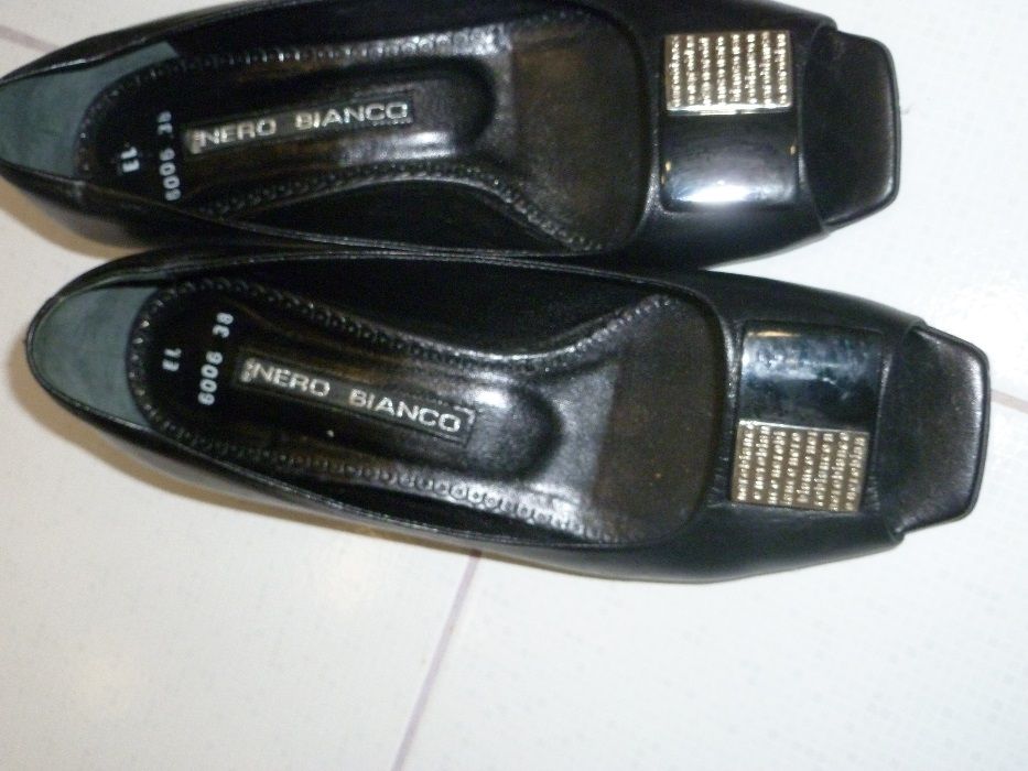 38н Nero Bianco УНИКАЛНИ обувки естествена кожа