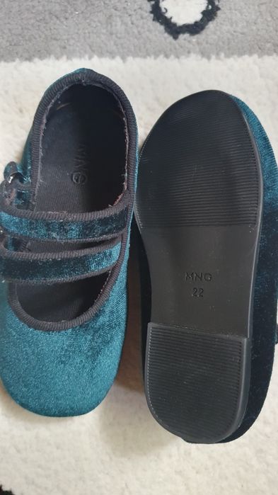 Pantofi balerini Mango  verde smarald mărimea 22