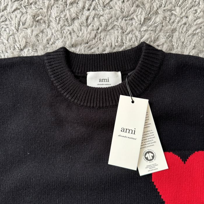 Pulover Ami Paris Negru | Rosu S