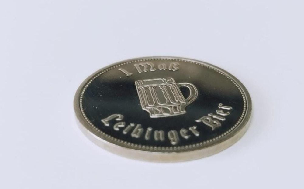 Jeton comercial Leibenger placat cu argint