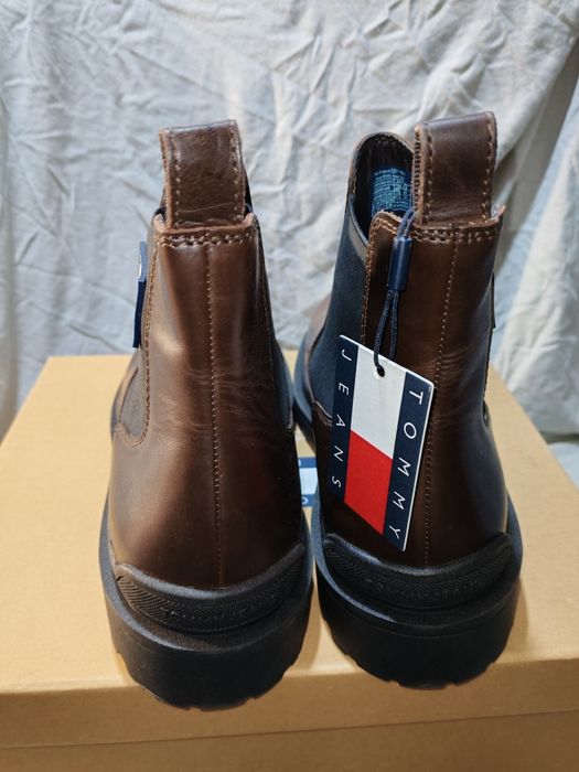 Удобни мъжки боти от естествена кожа TOMMY JEANS №44