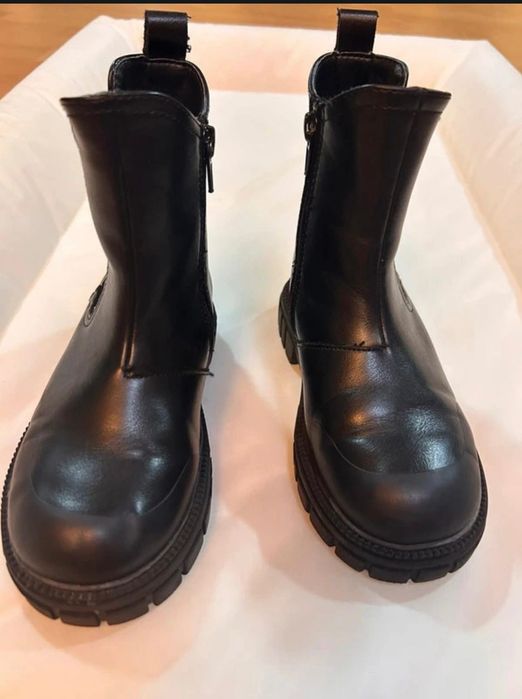 Ghete bocanci negri fetita 28 chunky talpa groasa fermoar - ca noi