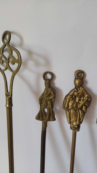 Лот от 5 бр.красиви винтидж вилици за камина - английски