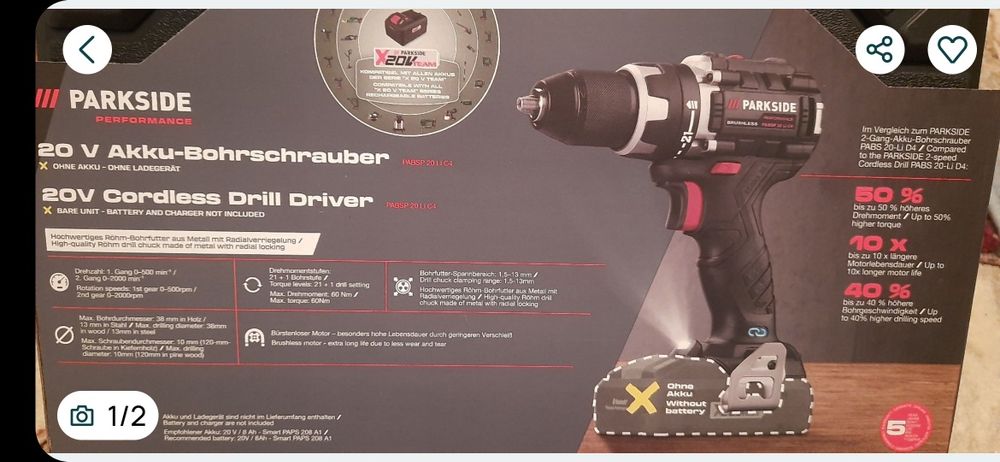 Bormasina 60Nm parkside