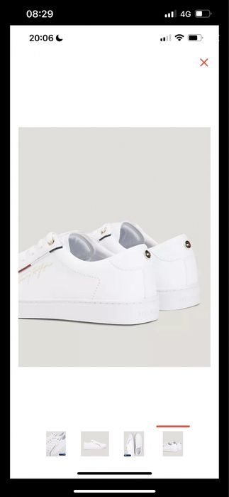 кожаные кеды белые Tommy Hilfiger