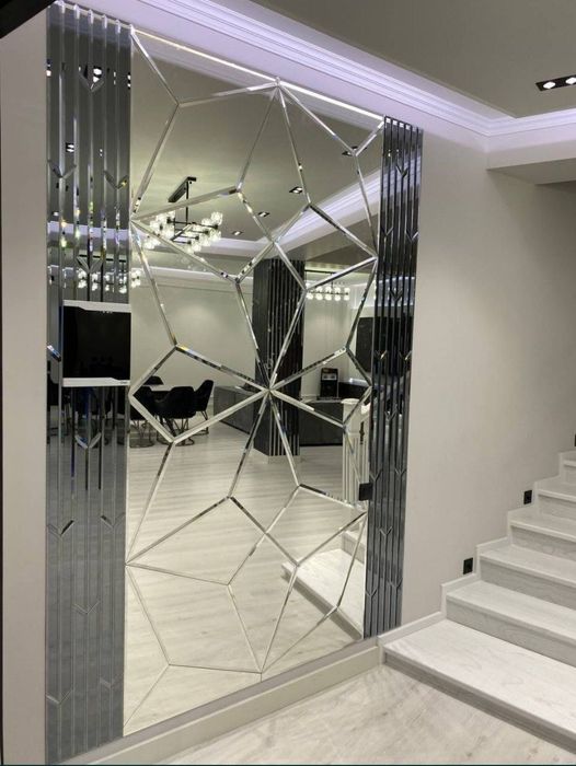 Ромбик Зеркила Ойна кесиш хзмати.Rombik o'rnatish xizmati витрина polk