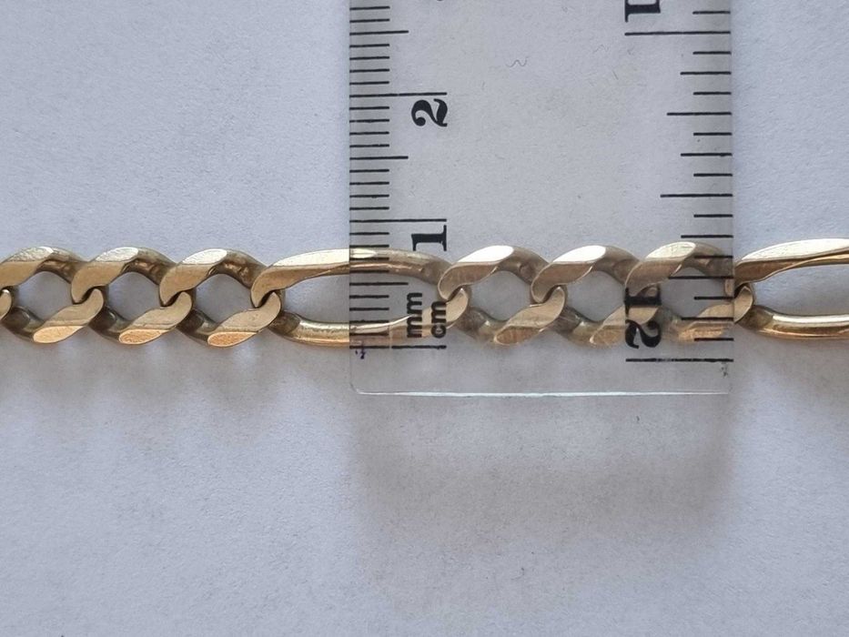Bratara aur 16 grame / 14K / model classic Italian Figaro, SUPERBA!