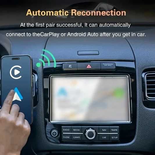 USB стик за безжична връзка на автомобил с CarPlay и Android Auto