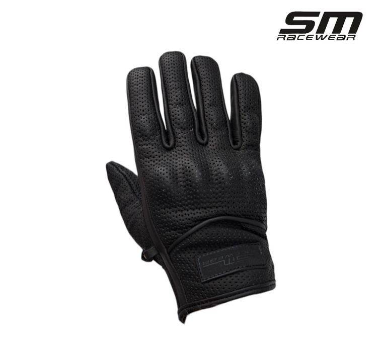 Manusi moto piele naturala perforata SM Wind marimi S M L XL 2XL 3XL
