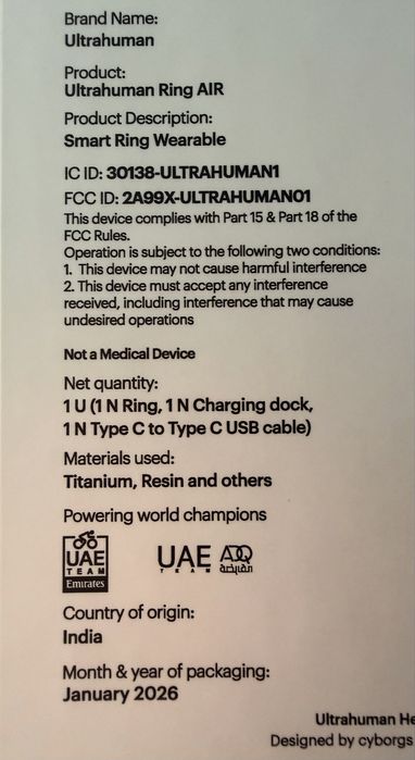 Ultrahuman Air Ring Matt Grey