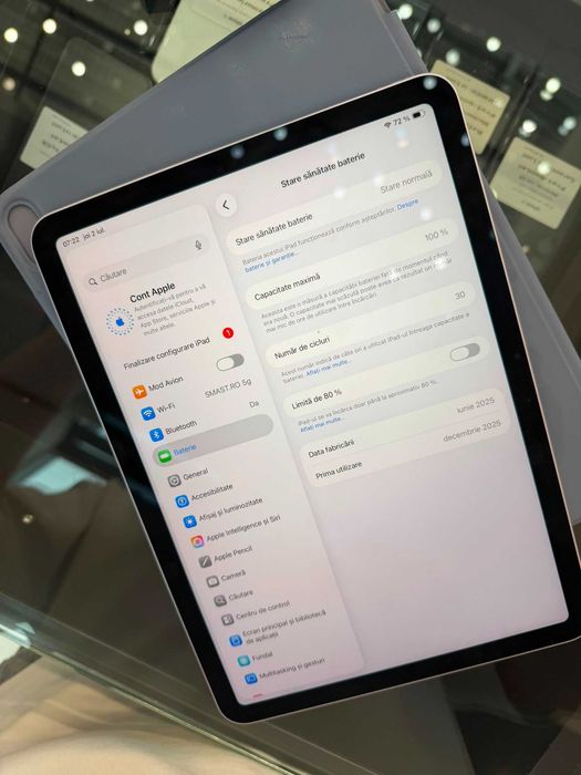 Ipad Air 11 Inch M3 | 128 GB | 2025 | 30 Incarcari | 100% Baterie | Garantie 24 Luni | Pen Pro Gratuit plus Husa .
