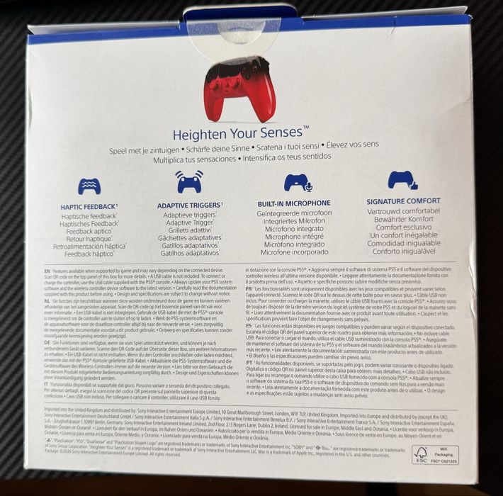Playstation 5 controller джойстик контролер dualsense нов червен и черен