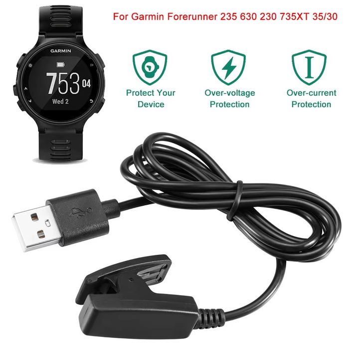 Кабел за зареждане за Garmin Forerunner (35, 230, 235, 630, 645, 735XT)