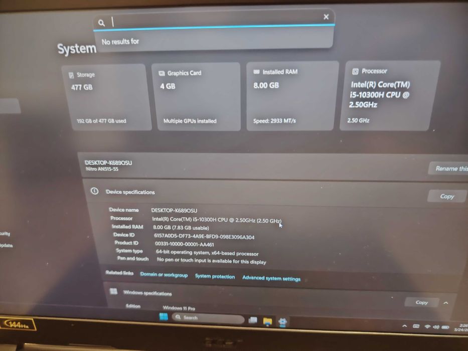 LAPTOP ACER NITRO 5