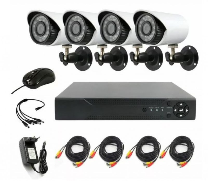 Комплект за видеонаблюдение AHD, HD, IR, 4 Камери