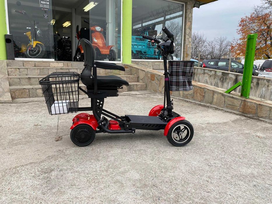 Сгъваема електрическа четириколка MaxMotors 750W - RED