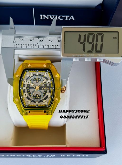 INVICTA Cyclone Yellow/Gold 49 mm, Инвикта нов мъжки часовник