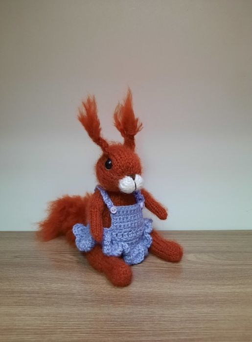 Мягкая игрушка  белочка, ручная работа